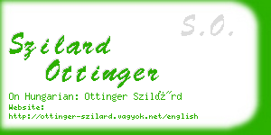 szilard ottinger business card